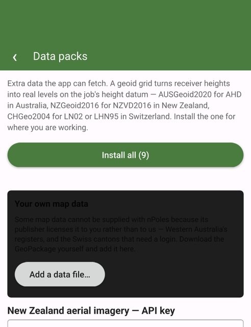 nPoles Field mini data packs: geoid grids, company profiles and map layers
