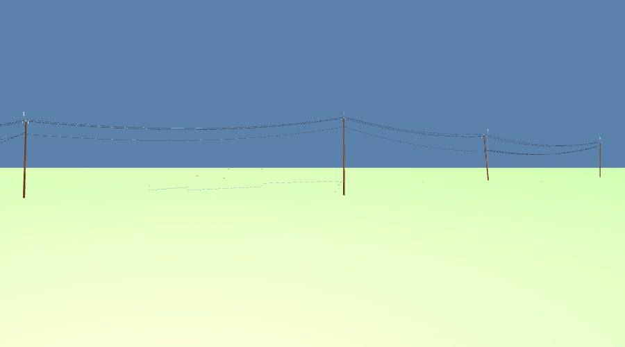 Route View 3D: poles and conductors as surveyed